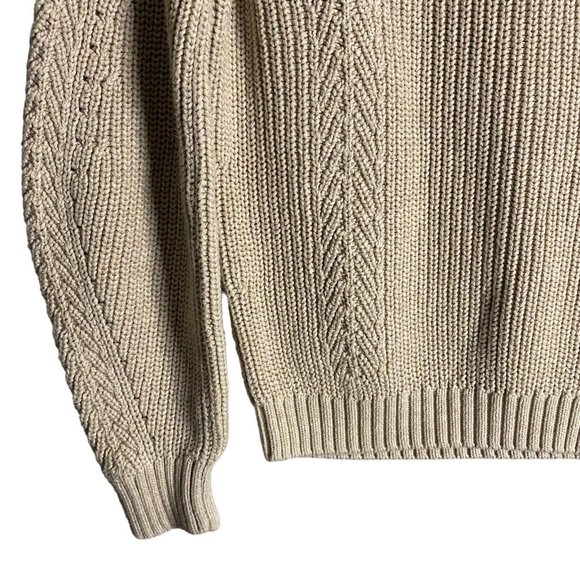 Repeat Women's Oatmeal Knit Crewneck Sweater - Picture 3 of 7